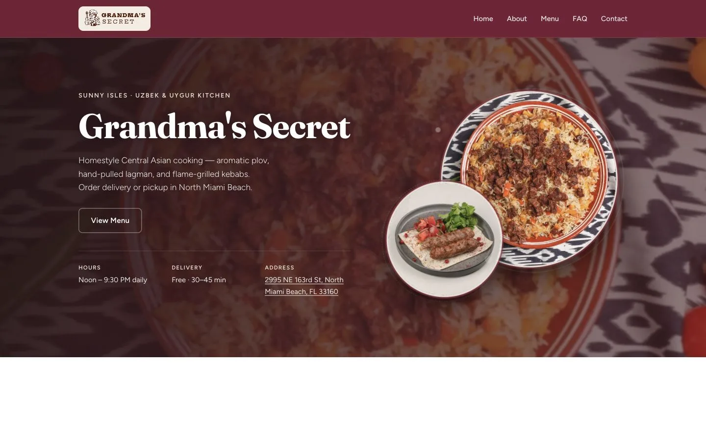 Grandma's Secret website homepage